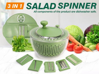 PUKOMC 5-in-1 Large Salad Spinner