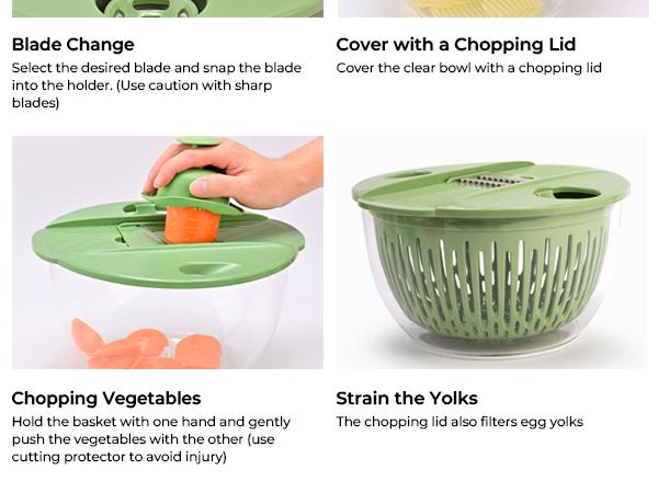 PUKOMC 5-in-1 Large Salad Spinner
