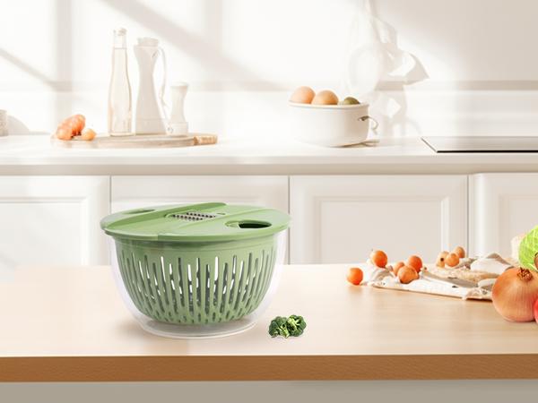 PUKOMC 5-in-1 Large Salad Spinner