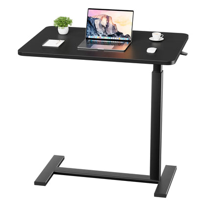 Mobile work desk - adjustable desktop height and flip-top